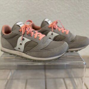 Saucony Jazz Low Pro Gray Pink Retro Casual Lifestyle Daily Sneakers